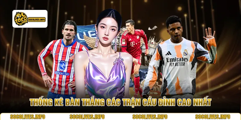 Thống kê bàn thắng các trận cầu đỉnh cao nhất
